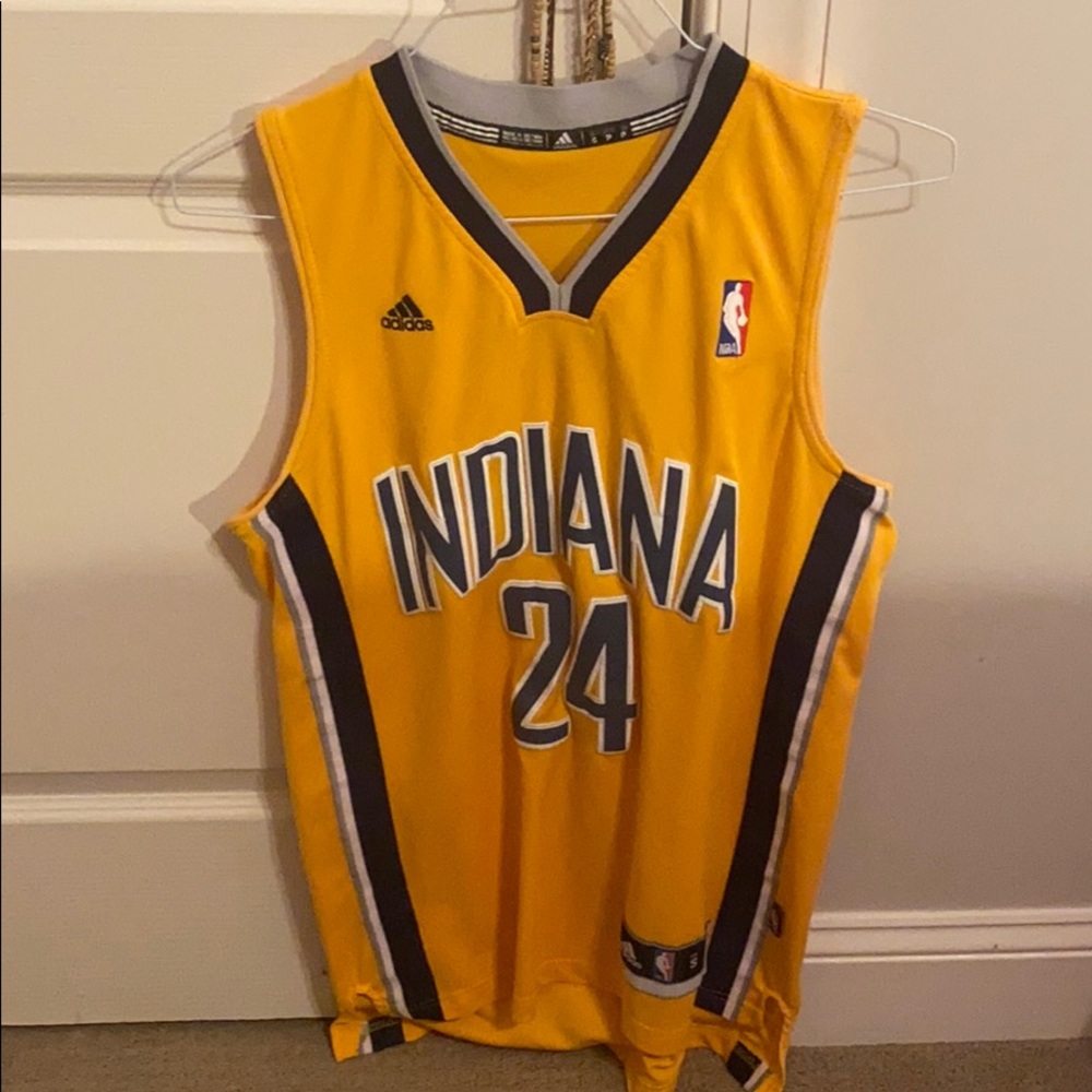 Paul George pacers yellow #24 jersey